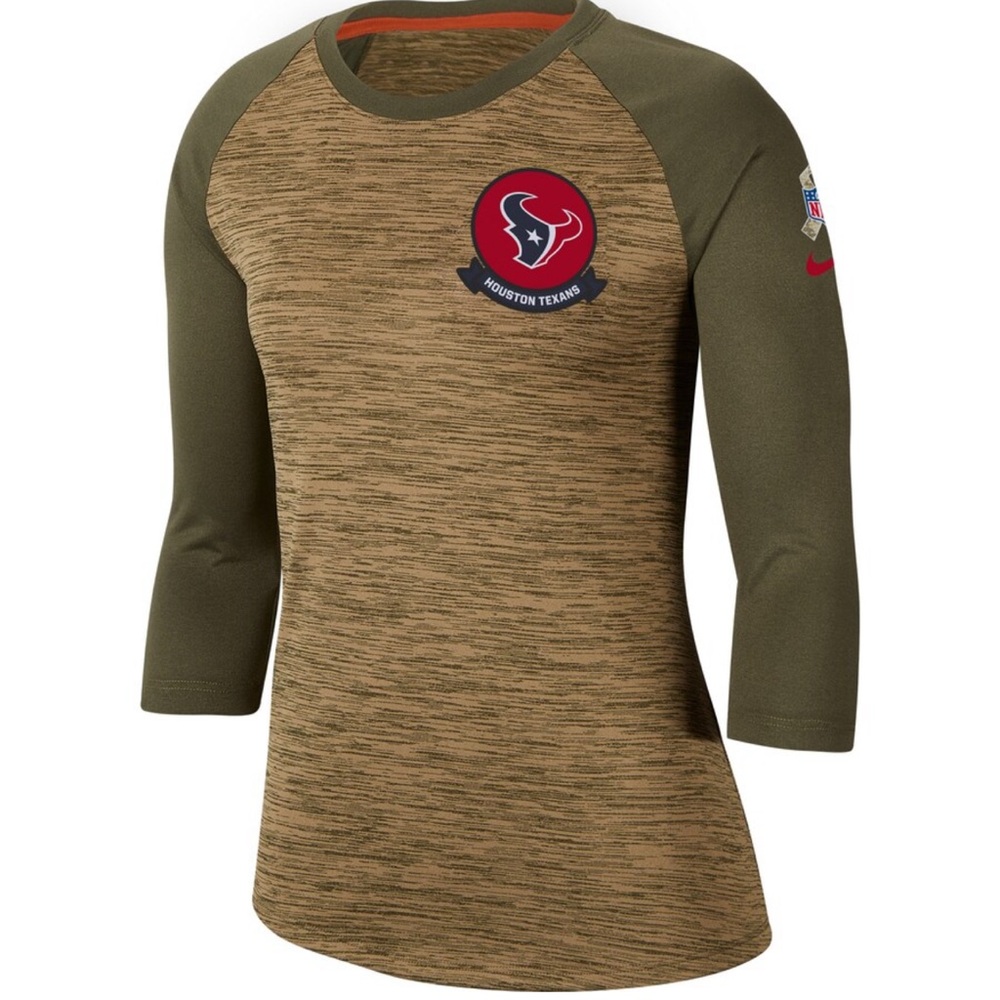 Nike Olive Green and Orange Athletic Tee